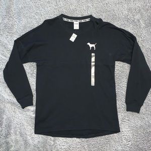 PINK - Women’s S Black Crew Neck